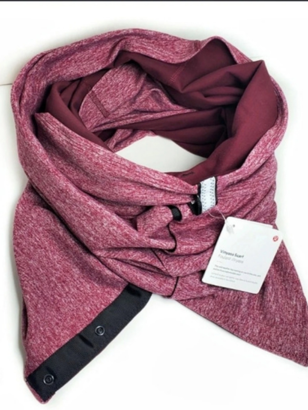 : NWT Lululemon Vinyasa Scarf Heathered Rust/Red Convertible Wrap